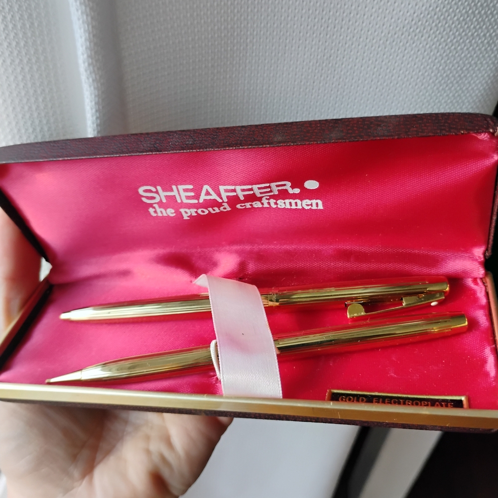 Gold Ballpoint Pen and Pencil Set - Gold